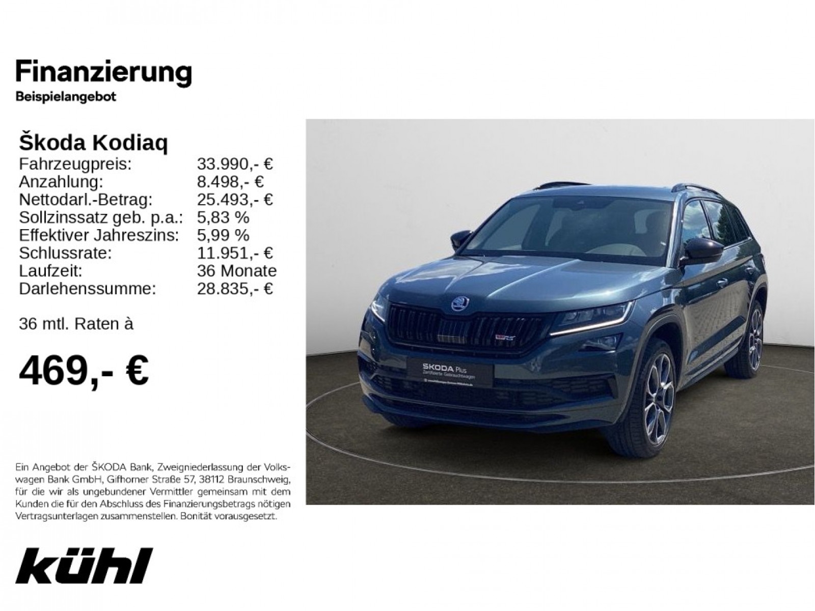 Kodiaq 2.0 Bi-TDI DSG 4x4 RS Navi,AHK,Pano,Canton