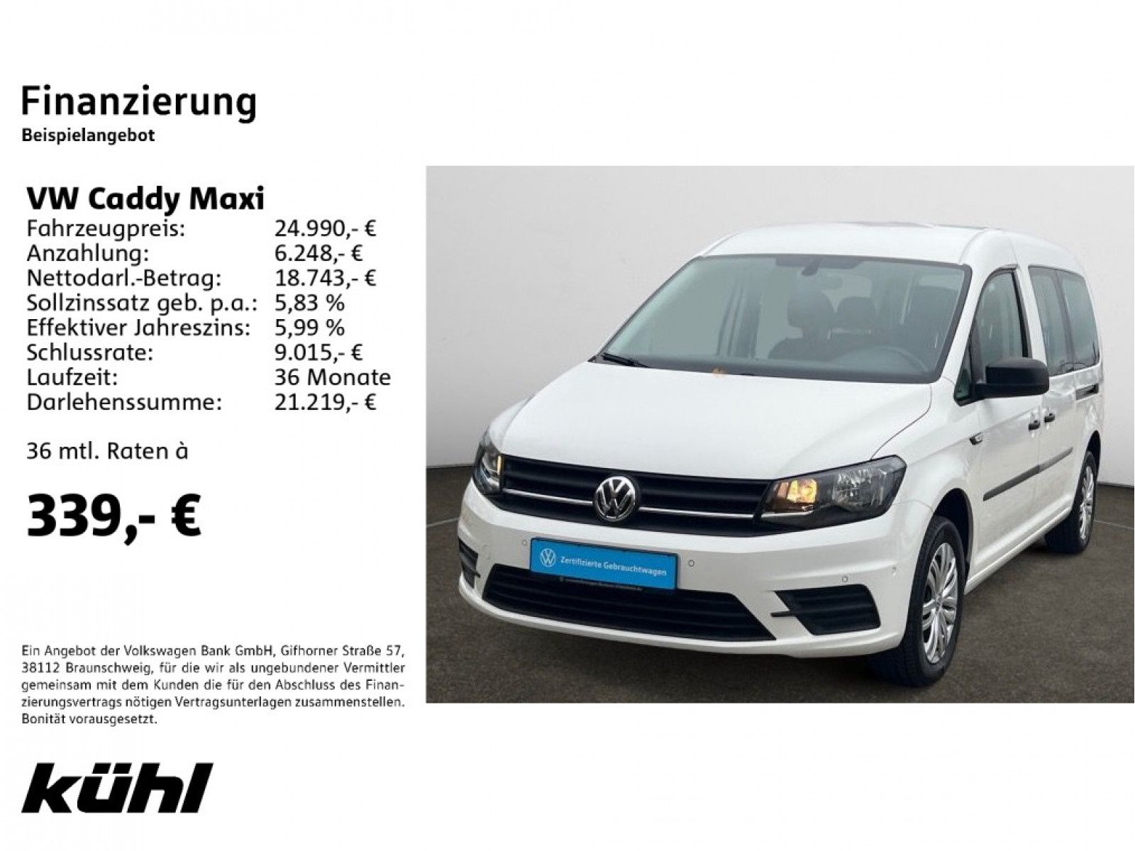 Caddy Maxi 1.4 TSI 7.Sitzer Conceptline Klima, Heckflügeltüren