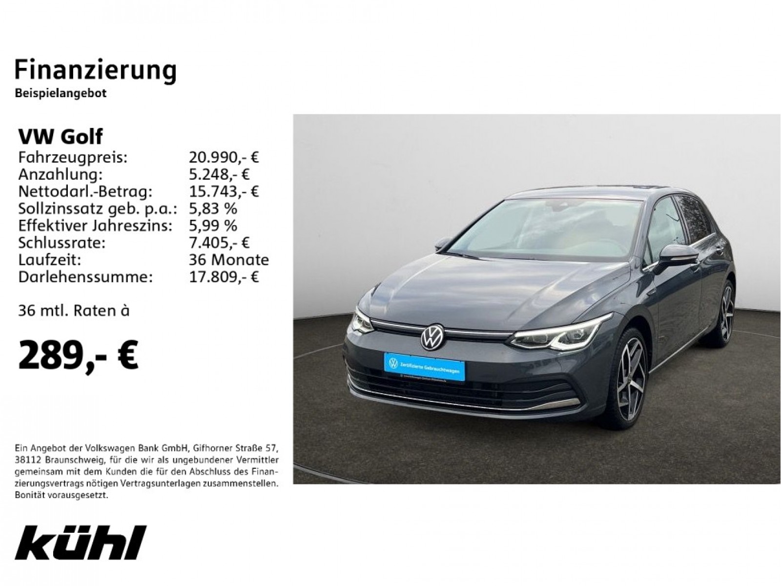 Golf VIII 1.5 TSI Style Navi,LED,LM18